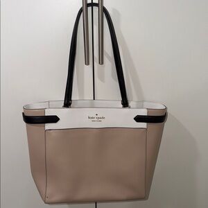 Kate Spade Tan and Black Tote Bag